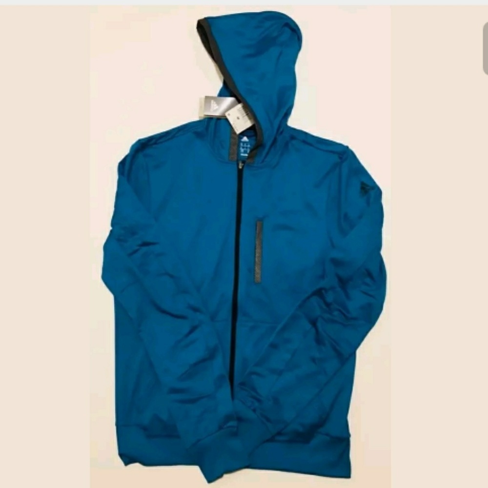 Adidas Mens  Beyond The Run Blue Zip hoody sz M